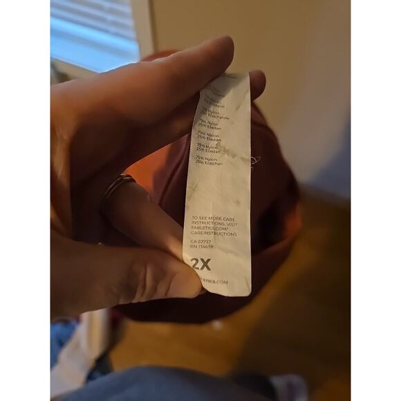 Fabletics Trinity Motion365 Orange High Waisted Yoga Leggings Womans Size 2X - Picture 4 of 4